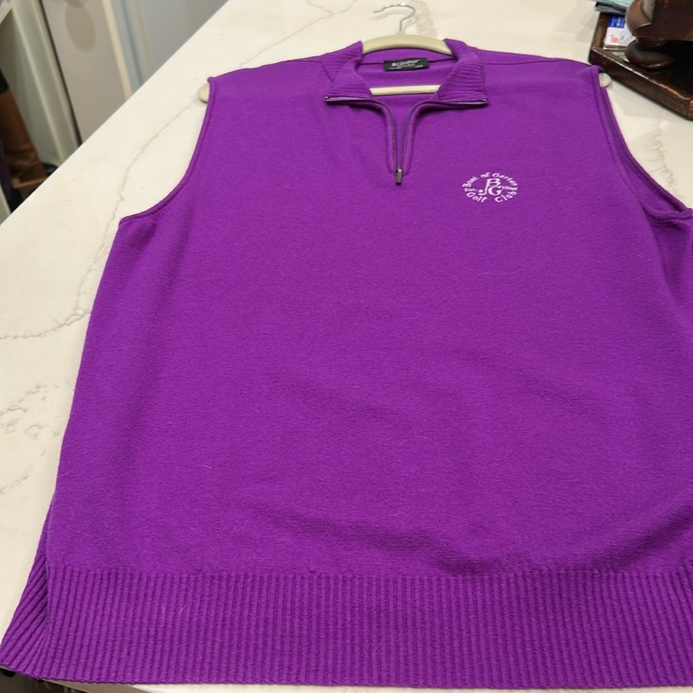 Scottish golf sweater vest, 100% Merino wool